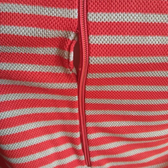 Medium Vintage Shirt Dress T-shirt Bee Logo Embroidery Back Zipper 1970's Mod - Picture 6 of 8